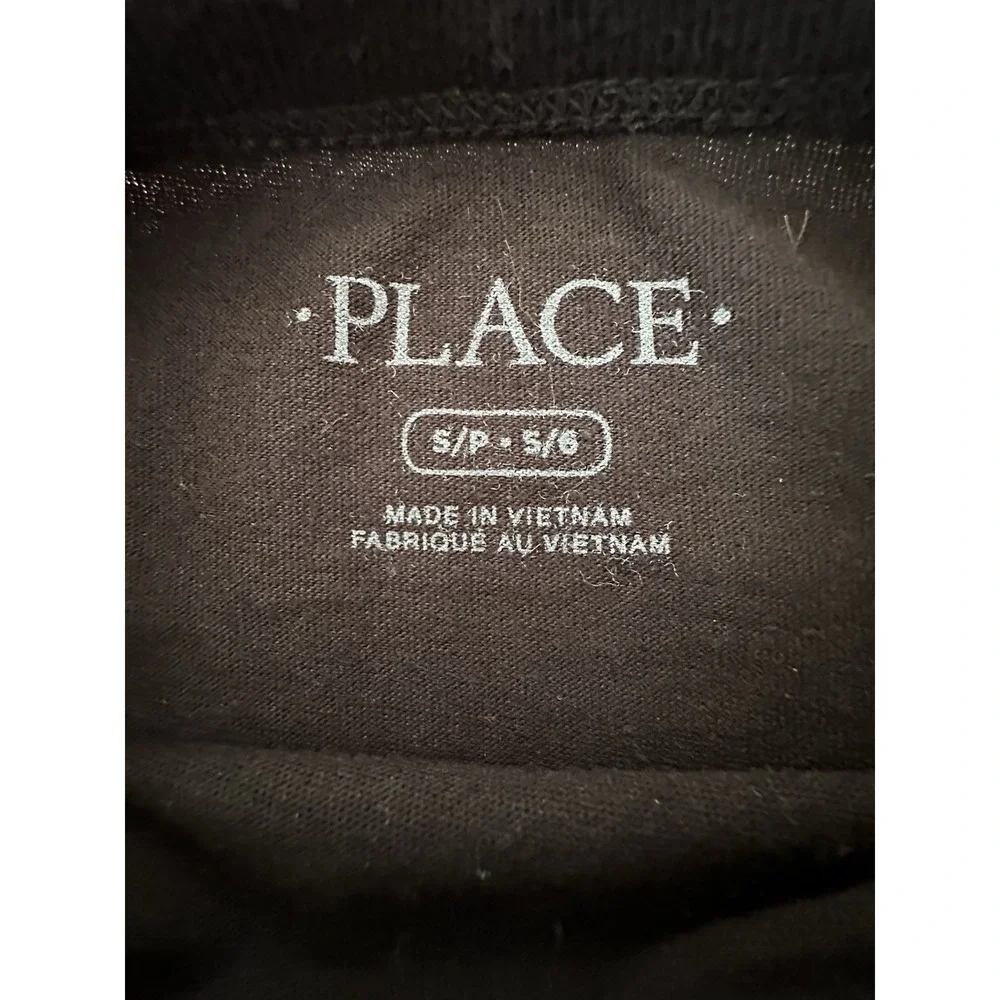 Children's Place Boys T Shirt‎ Long Sleeve Black Size 5/6 Small Cousins Crew NWT